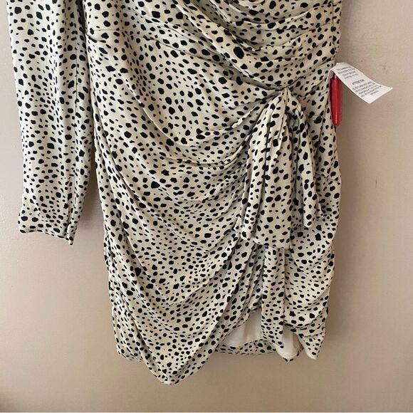 NWT Mac Duggal Ieena one shoulder mini dress draped animal print $298 Sz 8 - Picture 10 of 12